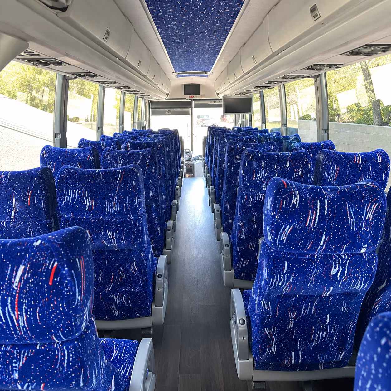 midwest city charter bus rental interior
